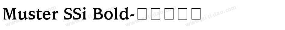 Muster SSi Bold字体转换